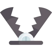 Rodent bait station placed along interior wall for pest control